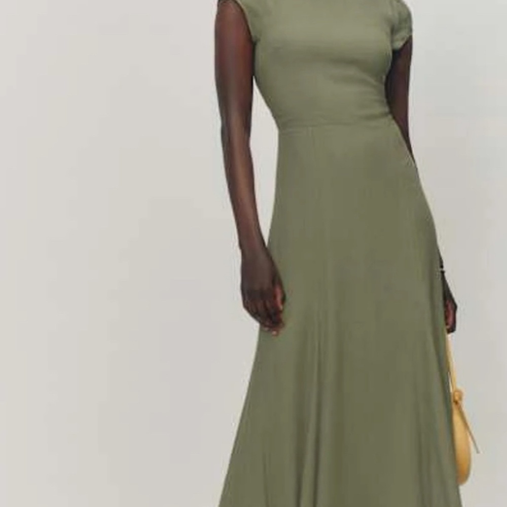 Reformation Olive Midi Dress in Sage